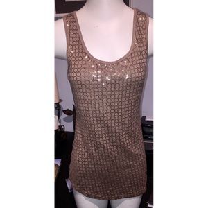 NWT $39 PLEIONE NORDSTROM SEQUIN CIRCLES TANK, XS